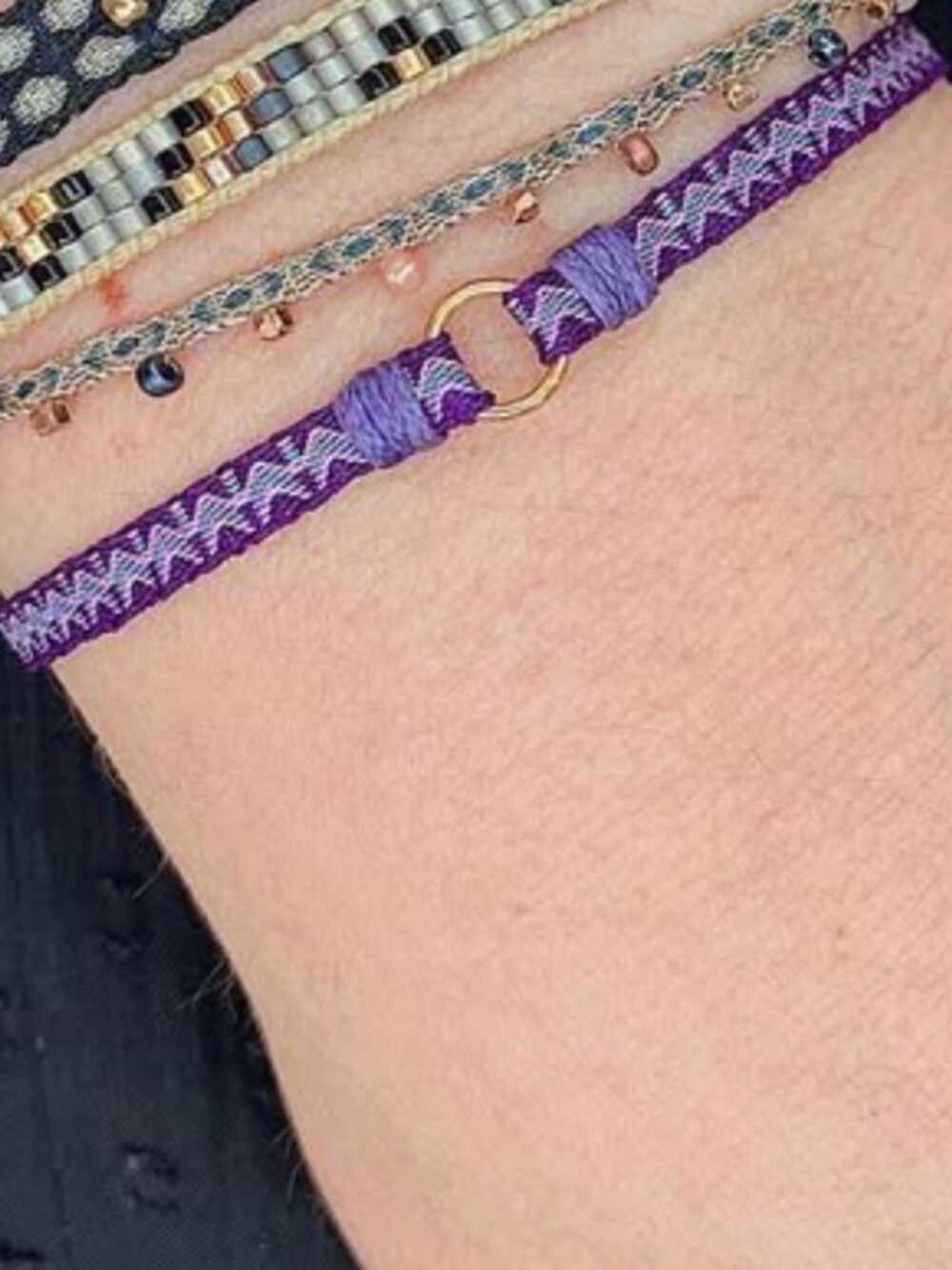 ISO LeJu Purple Thread Braided Bracelet